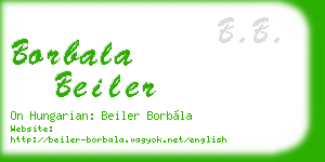 borbala beiler business card